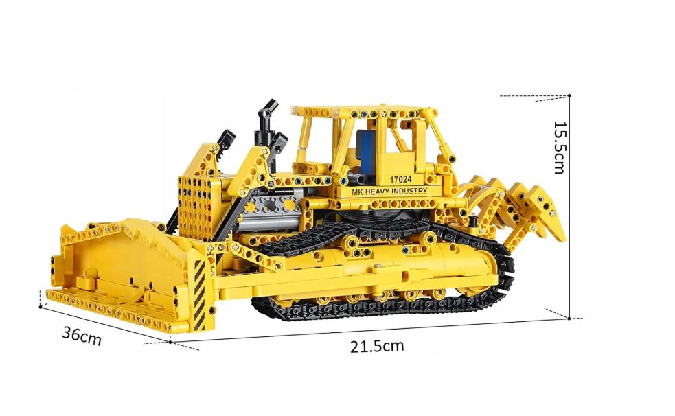 Klocki Mould King 17024 Zdalnie Sterowany Buldożer 1003 el. - obrazek 5