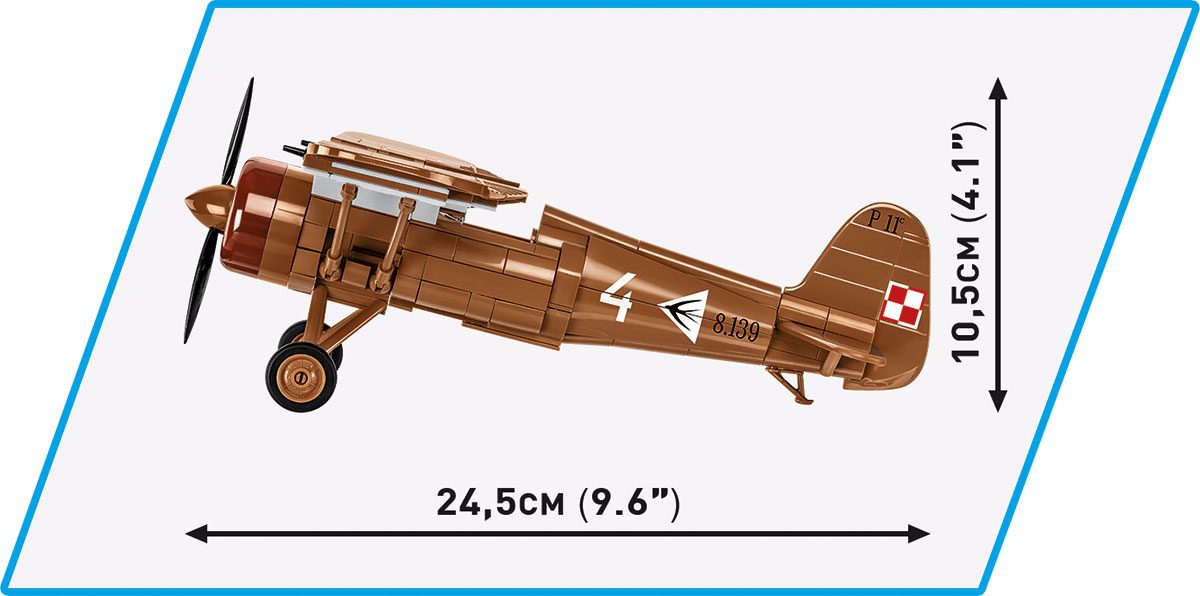 Klocki Cobi 5742 Polski Samolot Myśliwski PZL P.11c 320 el. - obrazek 12