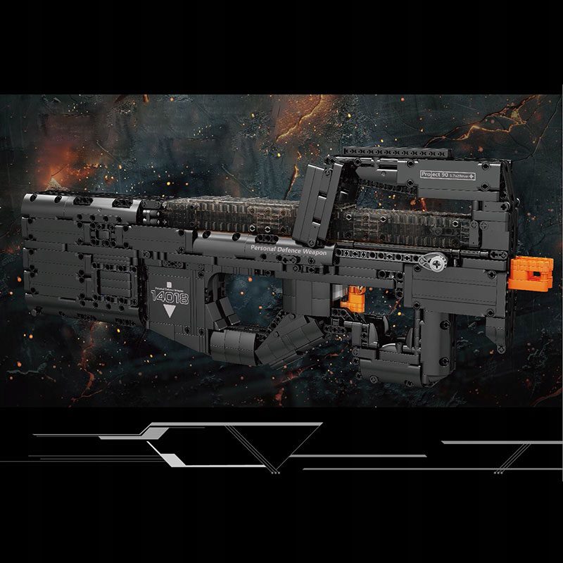 Klocki Mould King 14018S Karabin P90 Pistolet Maszynowy 1589 el. - obrazek 3