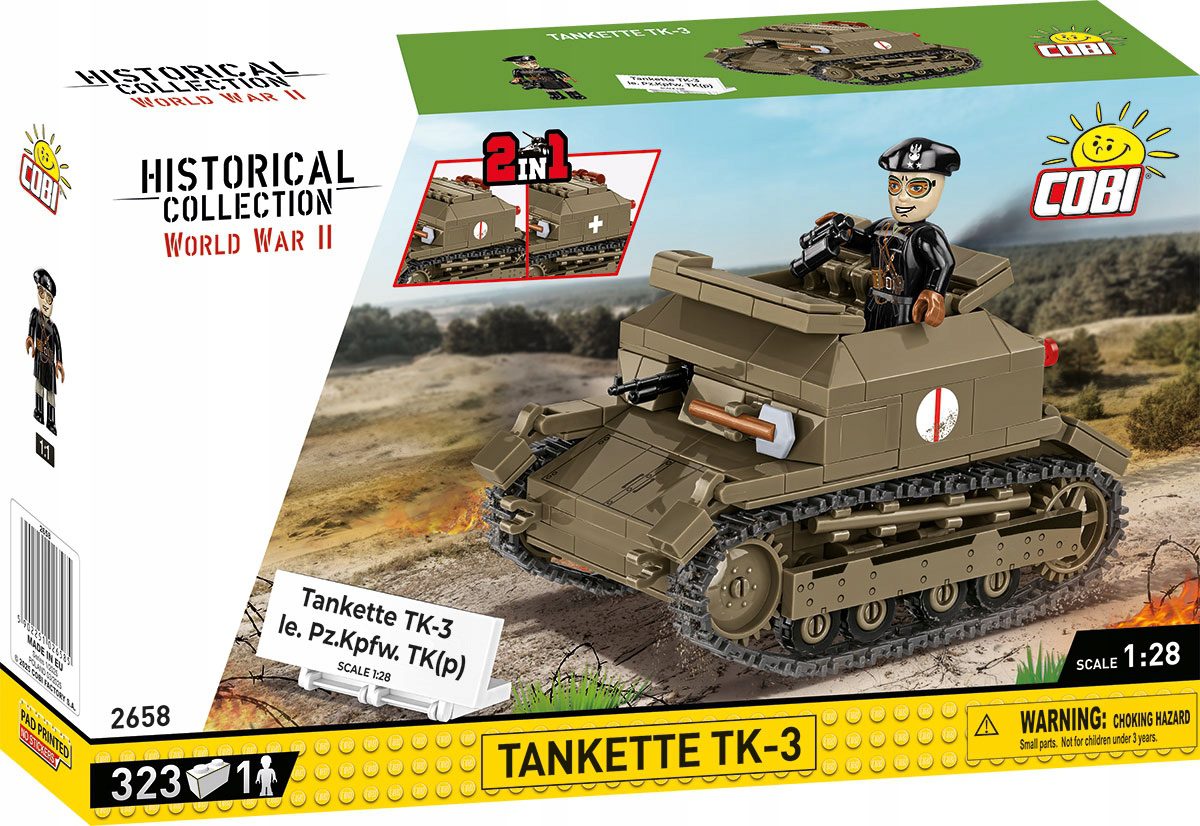 Klocki Cobi 2658 Czołg Polska Tankietka TK-3 323 el. - obrazek 4