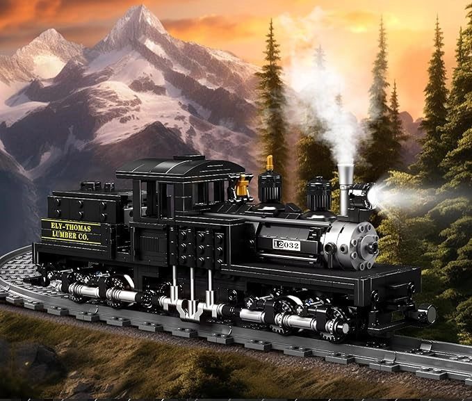 Mould King 12032 Zdalnie Sterowana Lokomotywa Parowa 880 el. - obrazek 7