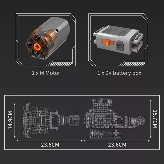 Klocki Mould King 10206 Silnik V8 737 el. - obrazek 8