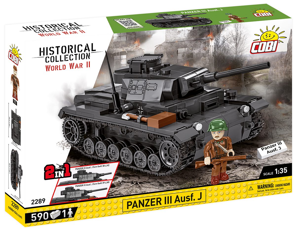 Klocki Cobi 2289 Panzer III Ausf.J 590 el. - obrazek 3