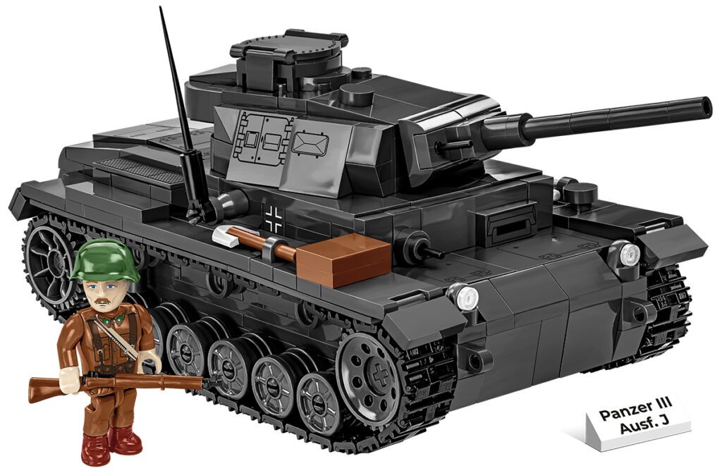 Model czołgu Panzer III Ausf.J Cobi 2289 złożony z klocków