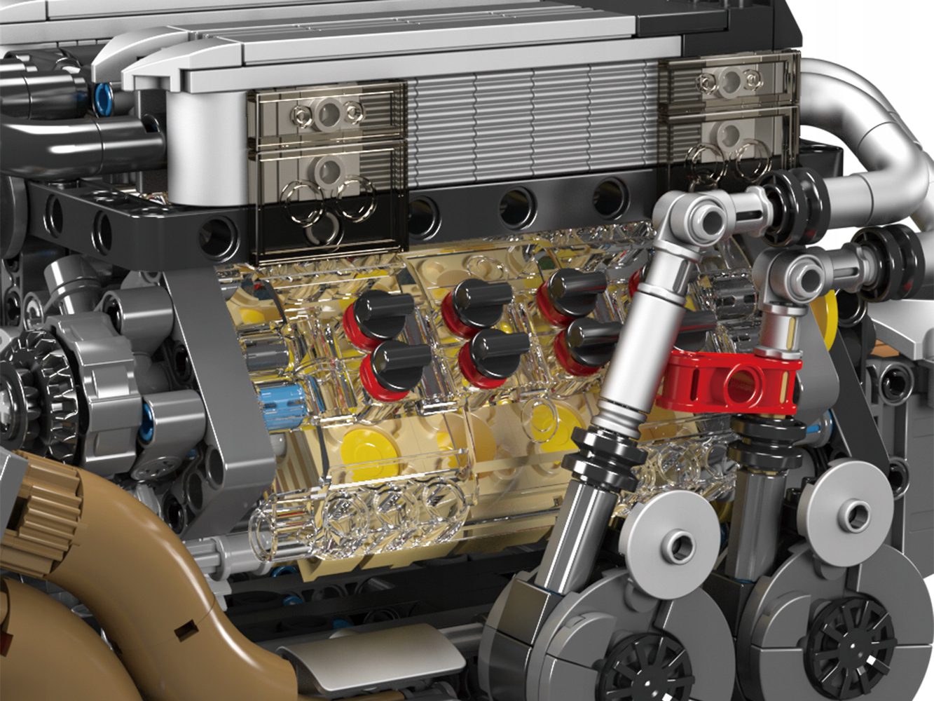 Klocki Mould King 10131 (W16) Silnik Szesnastocylindrowy 952 el. - obrazek 9