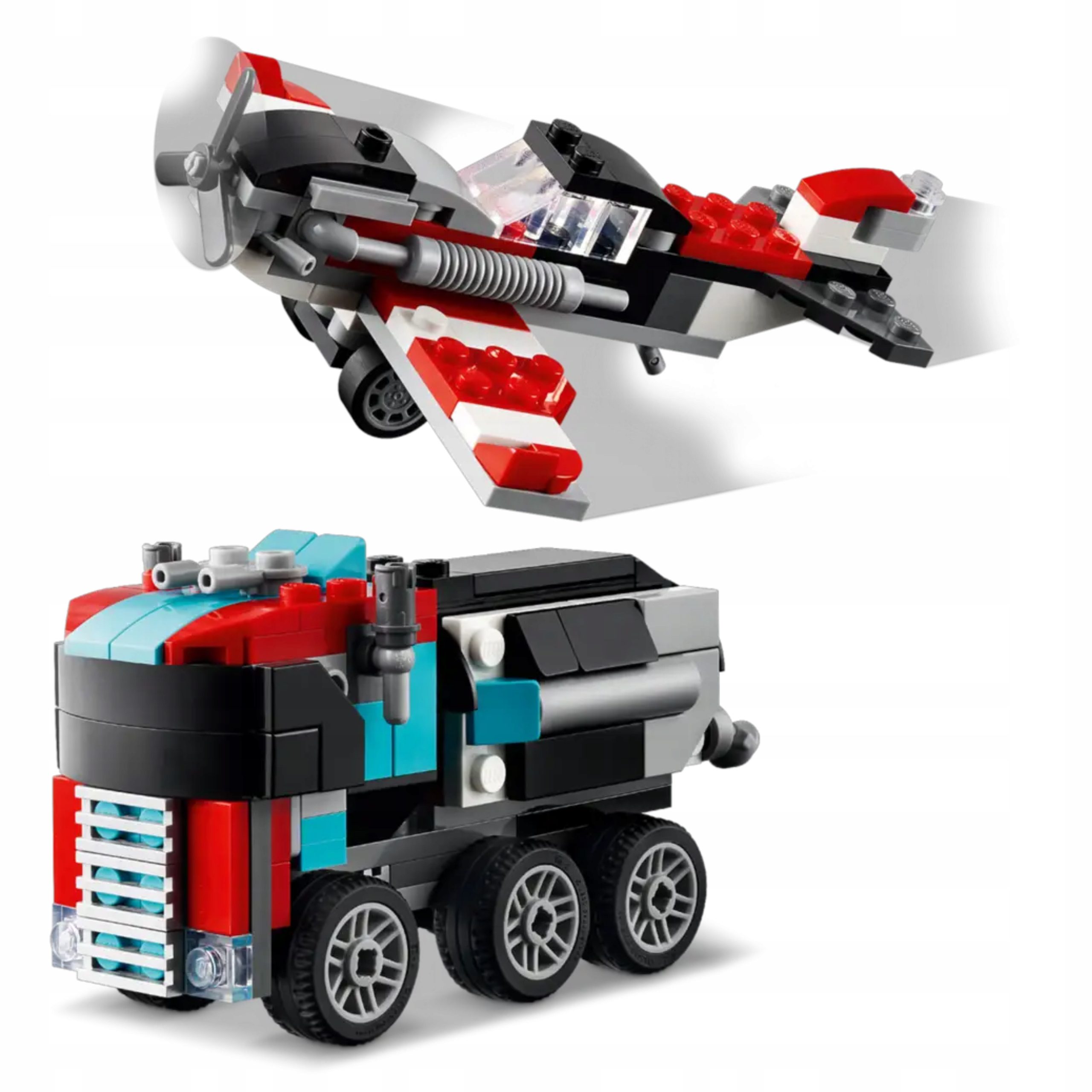 Klocki Lego Creator 31146 Ciężarówka z Platformą i Helikopterem 270 el. - obrazek 7