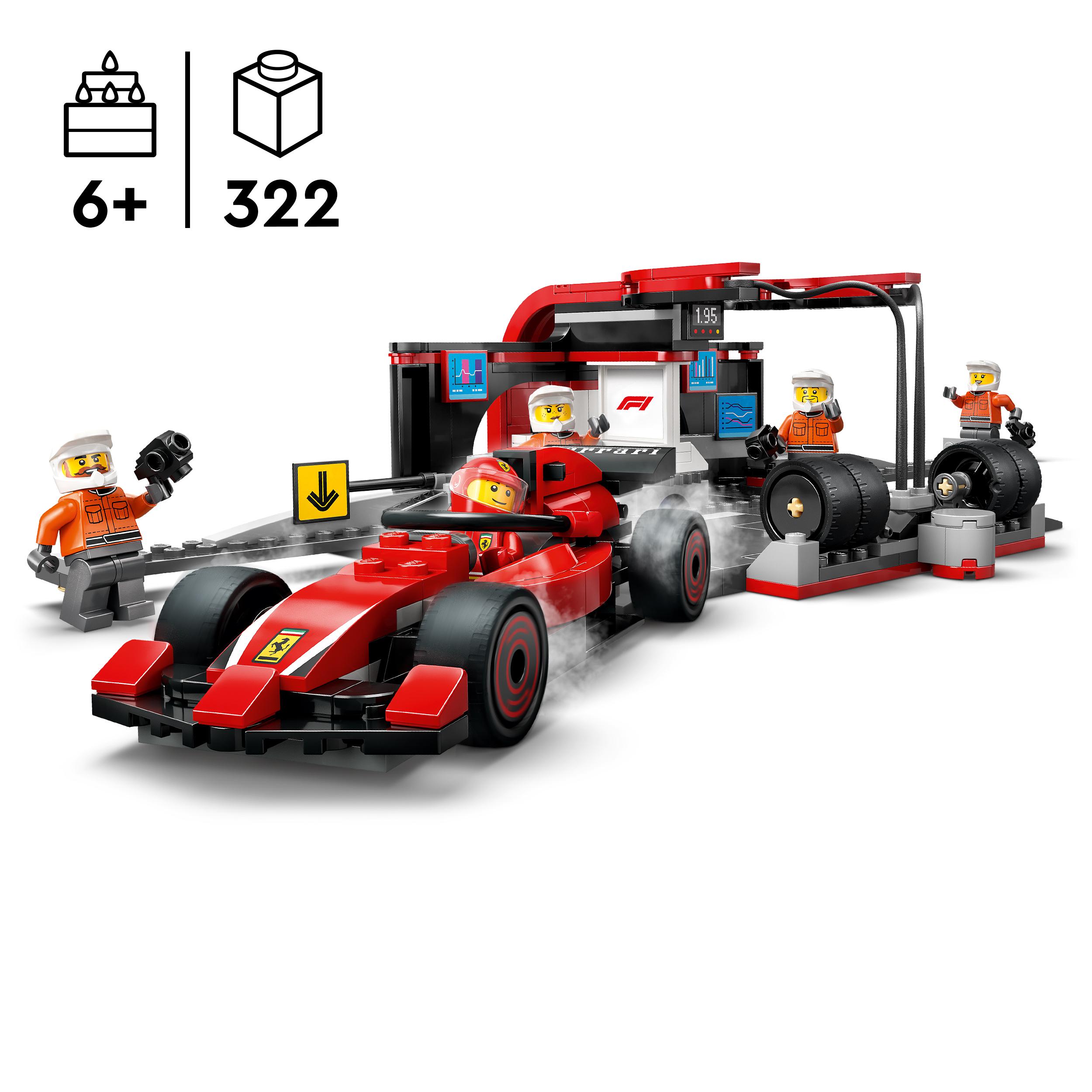 Lego City 60443 F1 Pit Stop i Mechanicy Ferrari 322 el. - obrazek 13