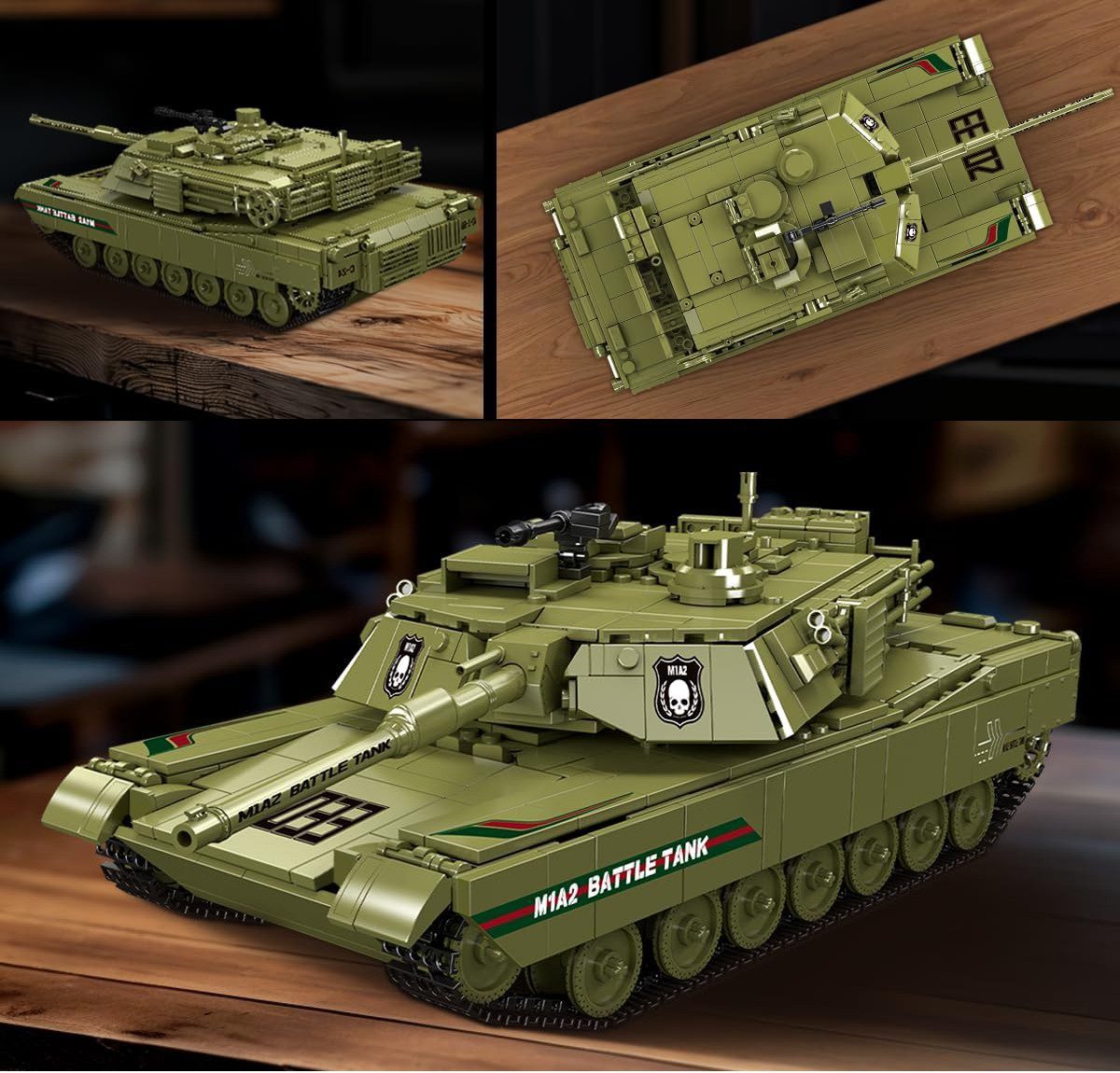 Klocki Mould King 20033 Zdalnie Sterowany Czołg M1A2 1168 el. - obrazek 5