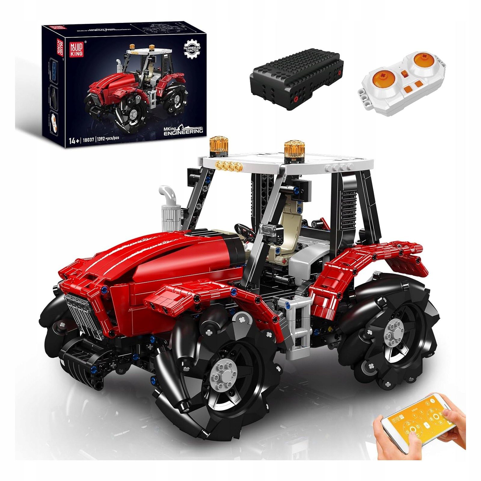 Klocki Mould King 18037 - Zdalnie Sterowany Traktor 1392 el.