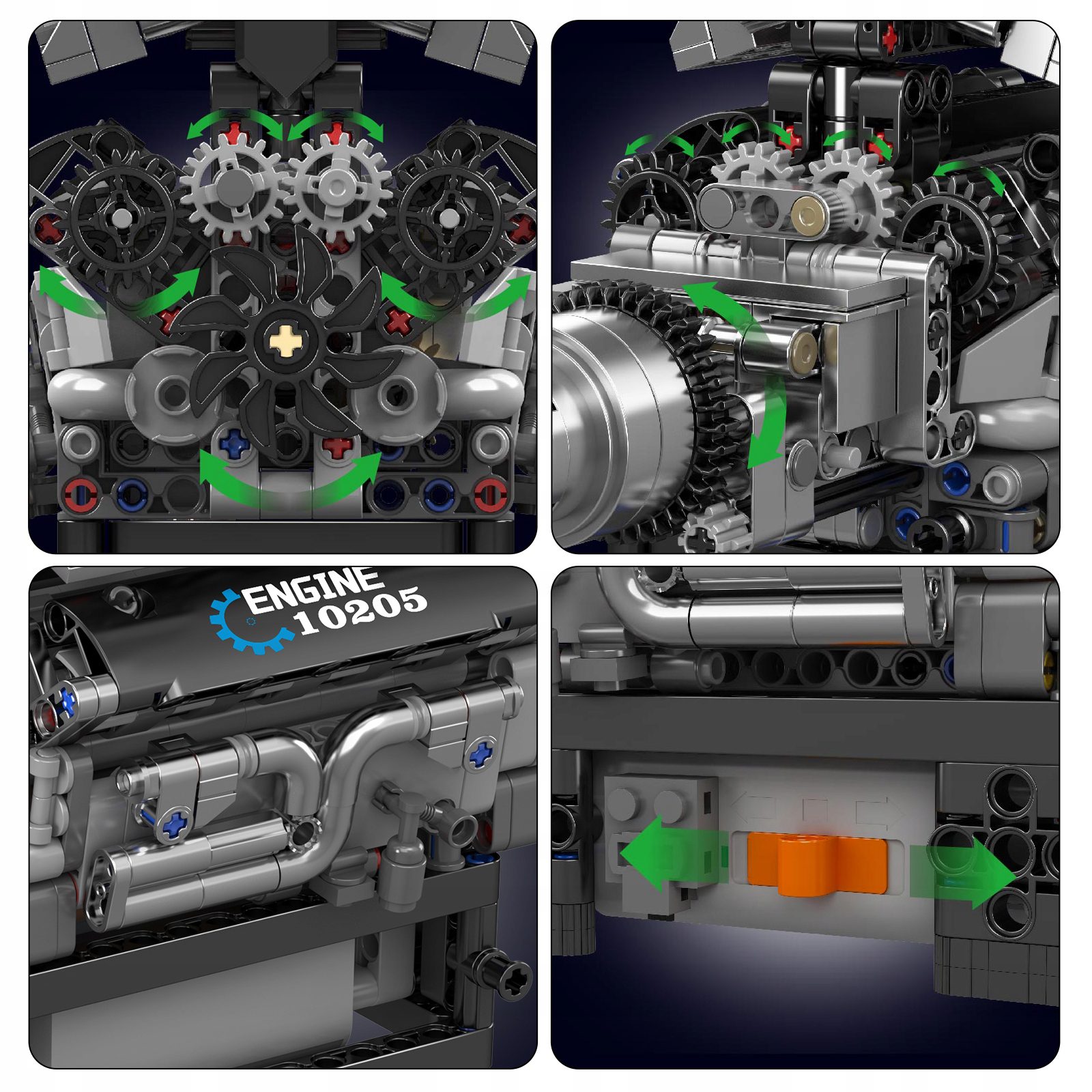 Klocki Mould King 10205 Silnik V12 733 el. - obrazek 5