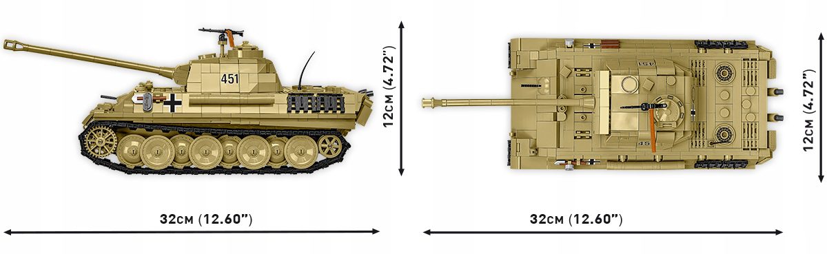 Klocki Cobi 2655 Panzer V Panther Ausf. G "Pudel" 1133 el. - obrazek 9