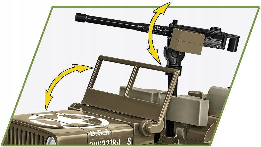 Klocki Cobi 3133 HC WWII Willys MB 132 el. - obrazek 4