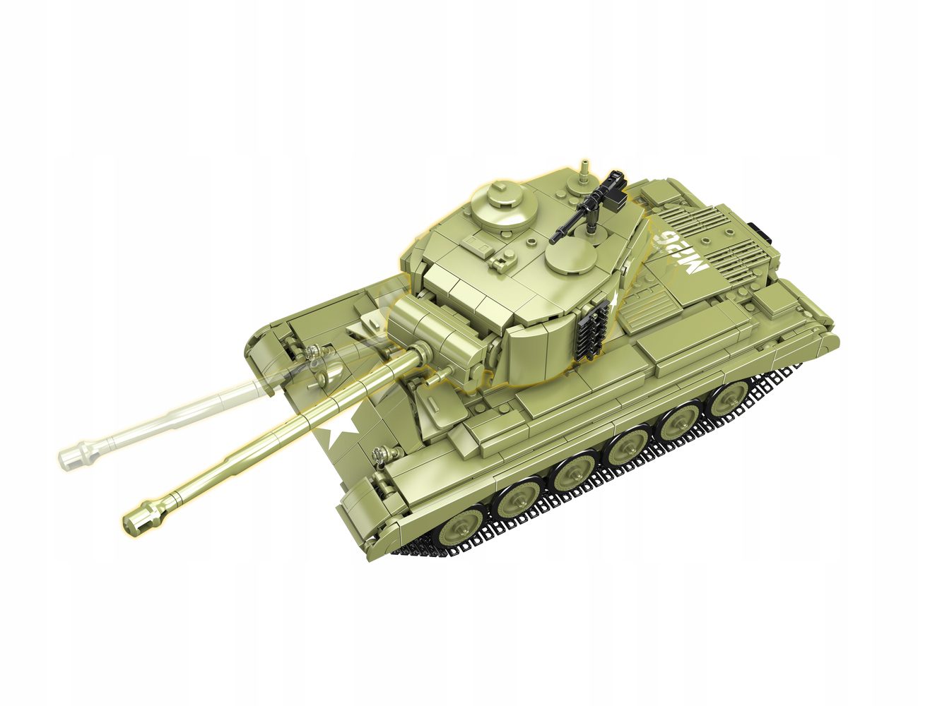 Klocki Mould King 20035 M26 Pershing Zdalnie Sterowany Czołg 1054 el. - obrazek 6