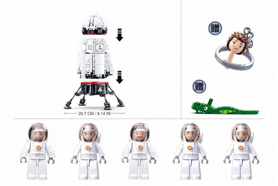Klocki Sluban M38-B0738 - Kosmiczna Baza Badawcza 733 el. - obrazek 3