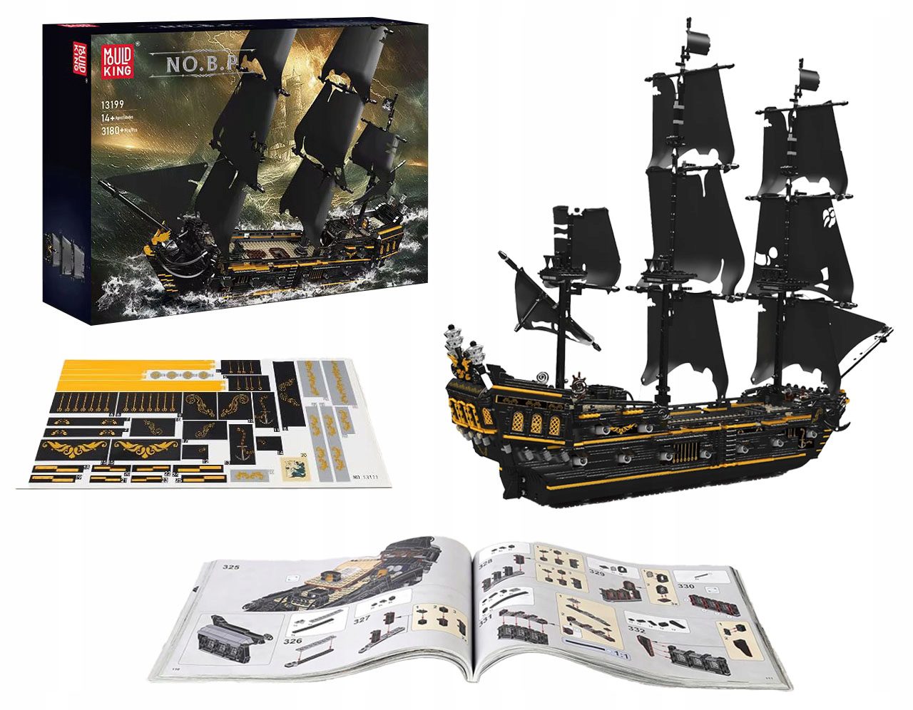 Klocki Mould King 13199 - Starek Piracki Widmo 3180 el. - obrazek 8