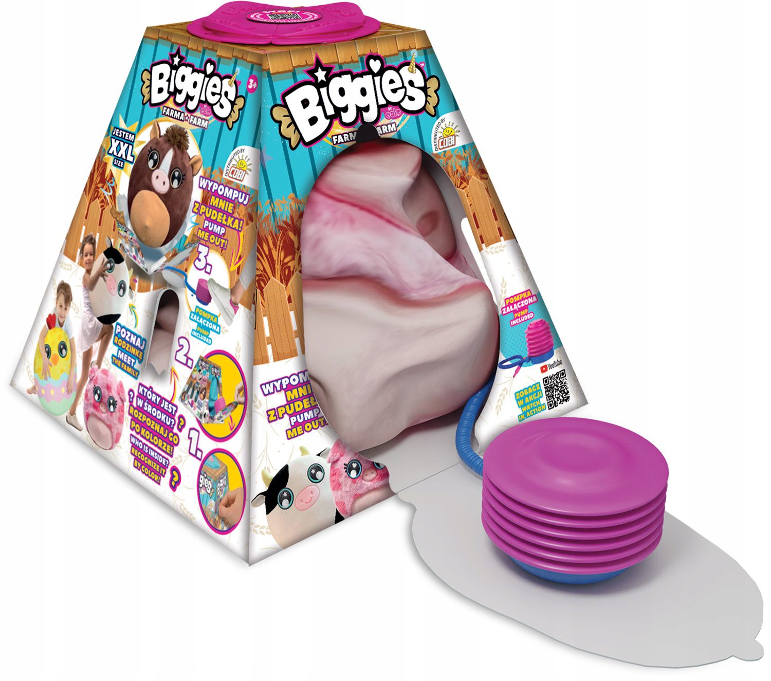 Cobi BIGGIES XXL Maskotki do pompowania Farma - ŚWINKA - obrazek 4