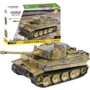 Model czołgu Tiger I „131” z klocków COBI – zestaw 1275 elementów