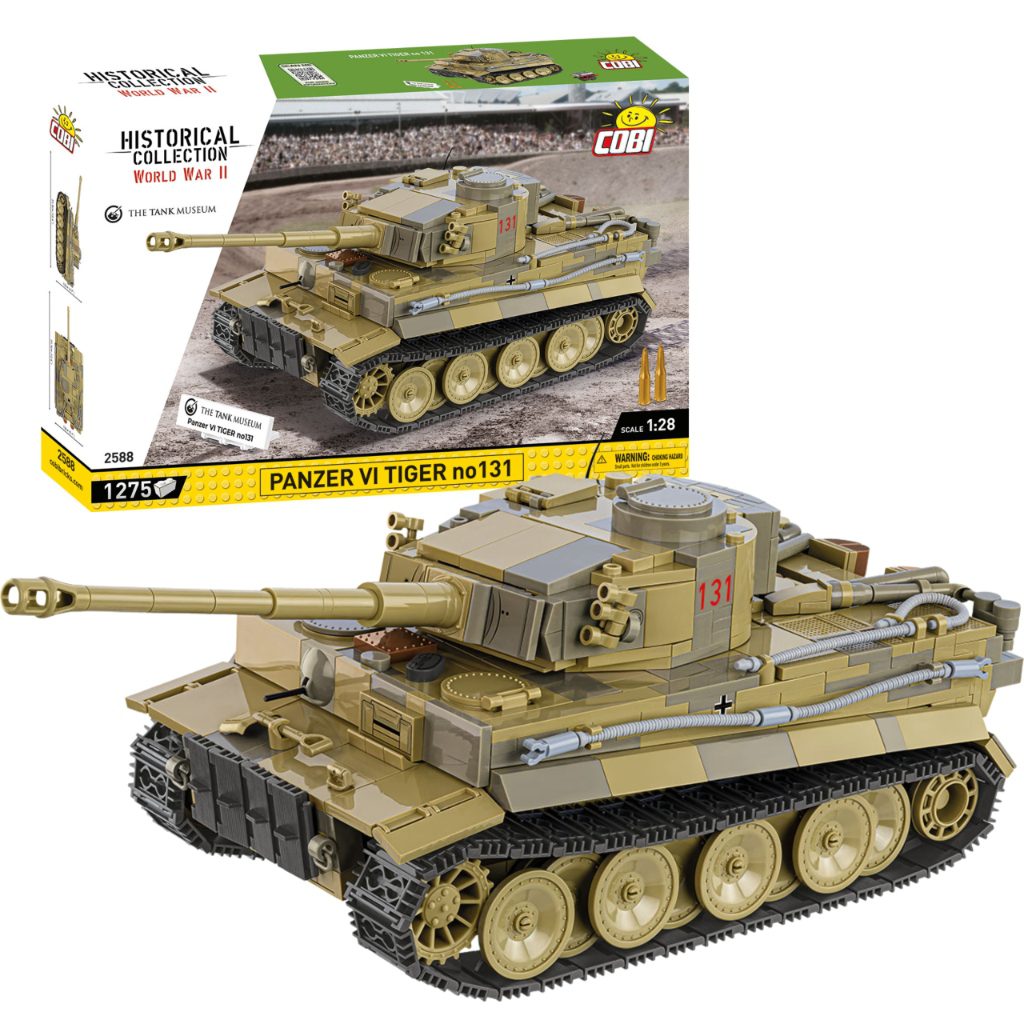 Model czołgu Tiger I „131” z klocków COBI – zestaw 1275 elementów