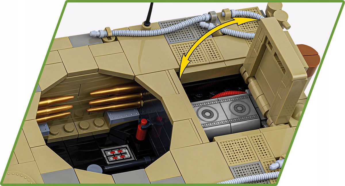 Klocki Cobi 2588 Czołg Panzer VI Tiger Tygrys 1275 el. - obrazek 6