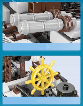 Klocki Mould King 10147 Podniebny Statek Piracki 1281 el. - obrazek 8