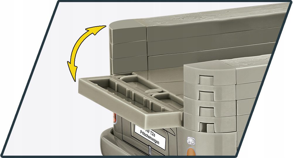 Kocki Cobi 24618 Samochód Volkswagen T2A Pritschenwagen 151 el. - obrazek 5