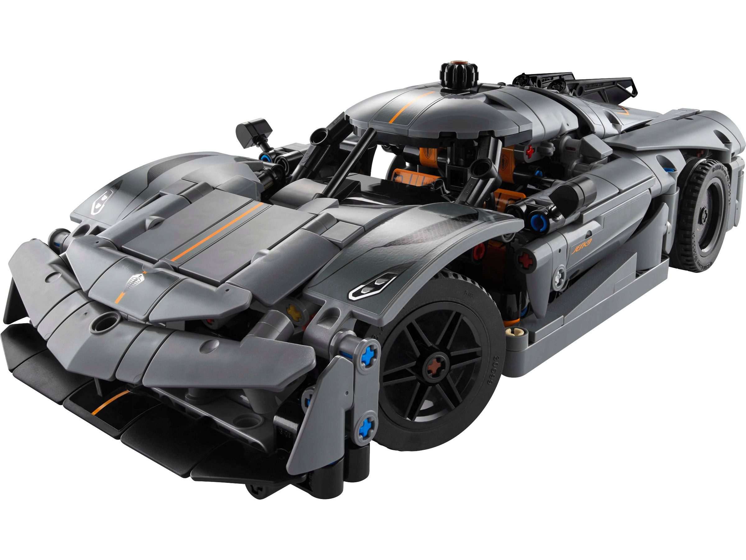 LEGO Technic 42173 Koenigsegg Jesko Absolut Szary Hipersamochód 801 el. - obrazek 3