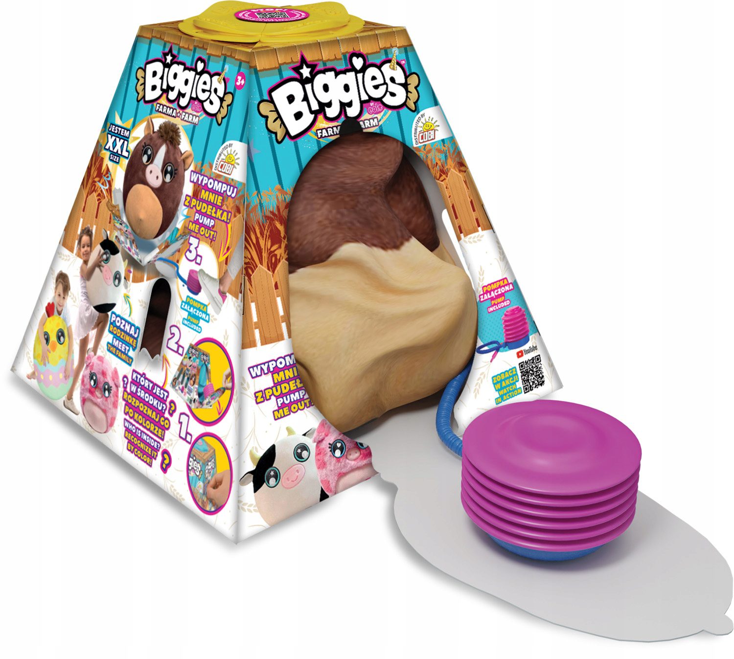 Cobi BIGGIES XXL - Maskotka do Pompowania Farma - KONIK - obrazek 5