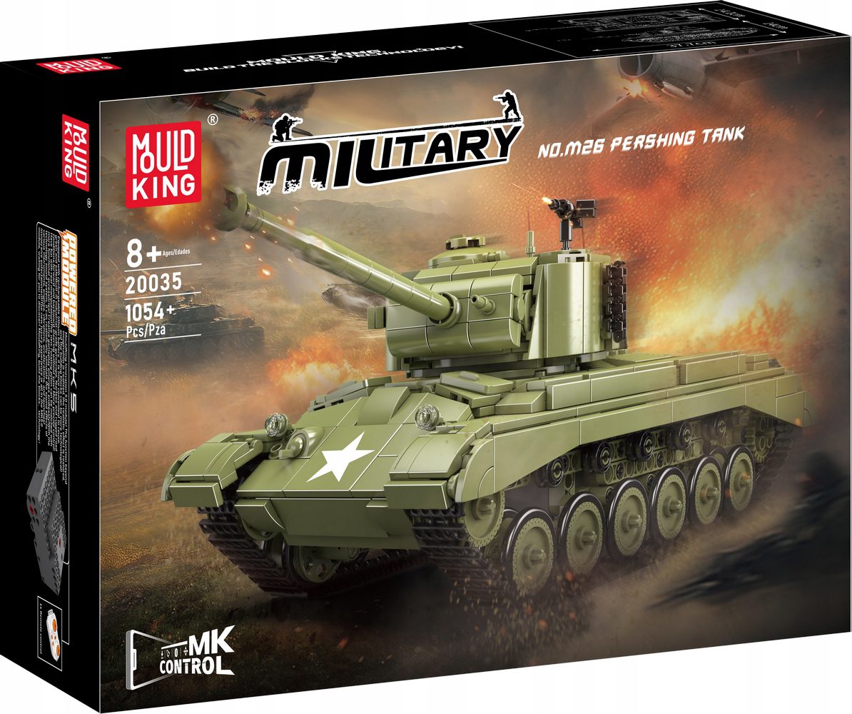 Klocki Mould King 20035 M26 Pershing Zdalnie Sterowany Czołg 1054 el. - obrazek 2