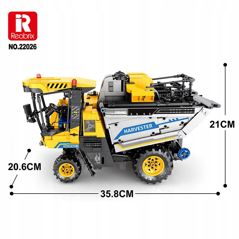 Klocki Reobrix 22026 Zdalnie Sterowany Kombajn do Zbierania Wina 2026 el. - obrazek 6