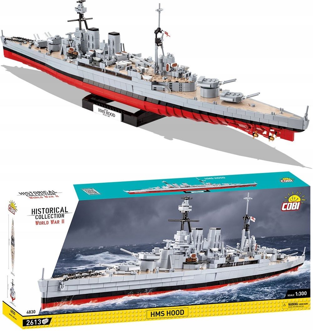 Klocki COBI 4830 HMS Hood – Brytyjski Krążownik Okręt Wojenny WWII 2613 el. - obrazek 11