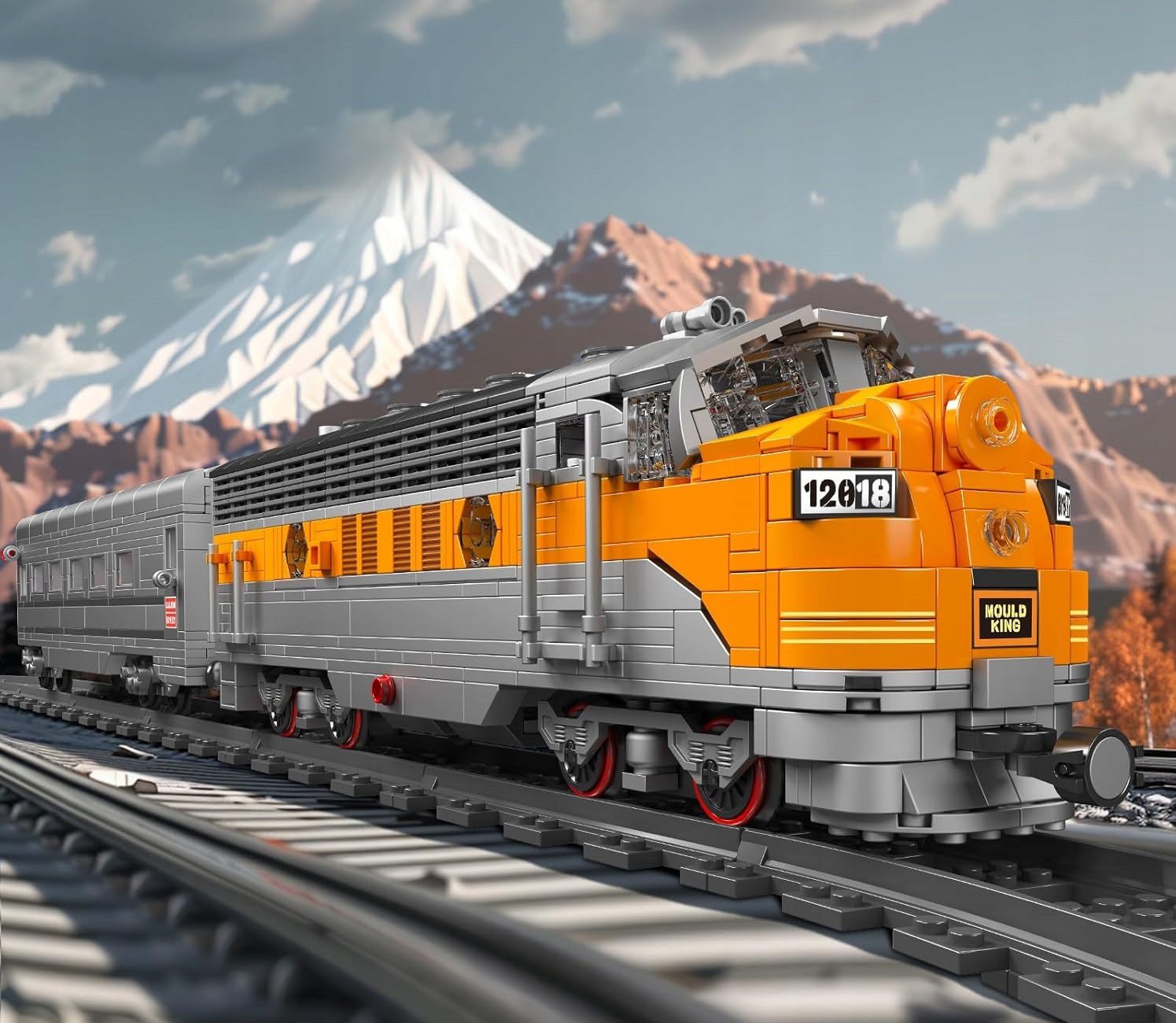 Klocki Mould King 12018s Lokomotywa Spalinowa EMD F7 WP 1751 el. - obrazek 6