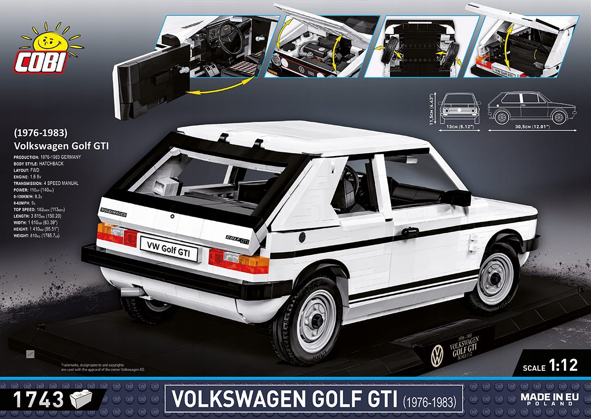 Klocki Cobi 24358 Volkswagen Golf GTI (1976-1983) - Executive Edition 1743 el. - obrazek 2