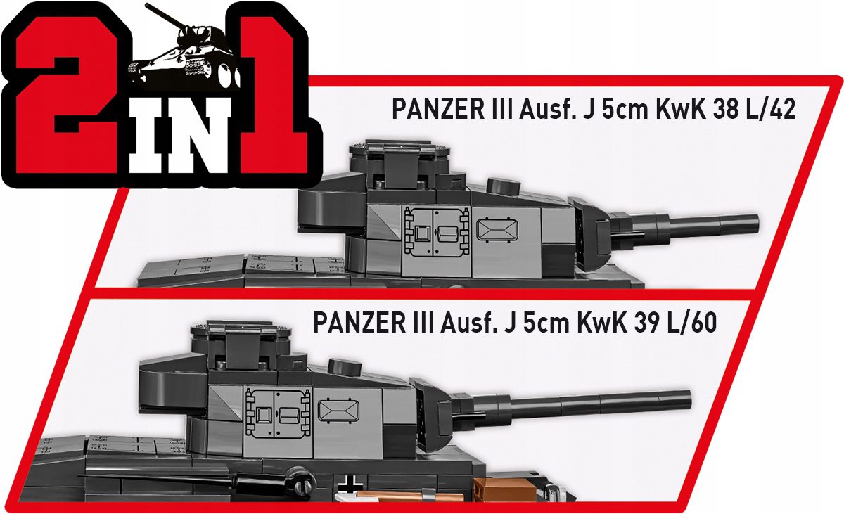 Klocki Cobi 2289 Panzer III Ausf.J 590 el. - obrazek 8