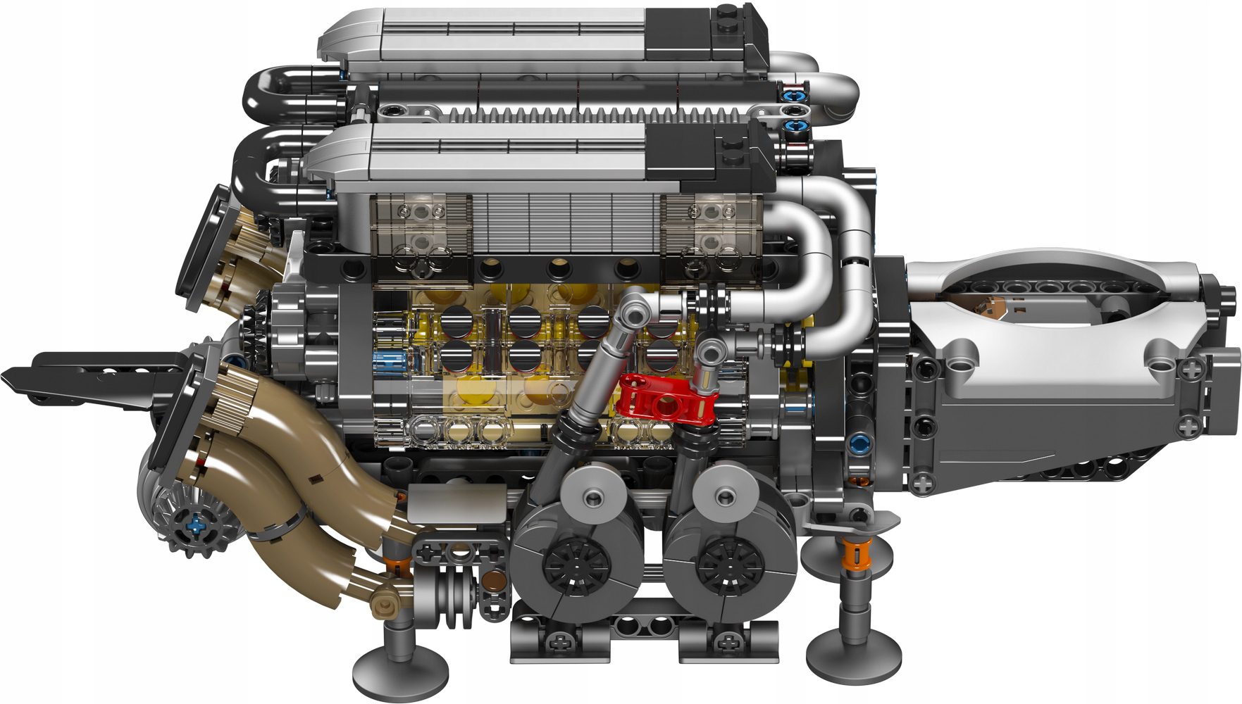 Klocki Mould King 10131 (W16) Silnik Szesnastocylindrowy 952 el. - obrazek 10