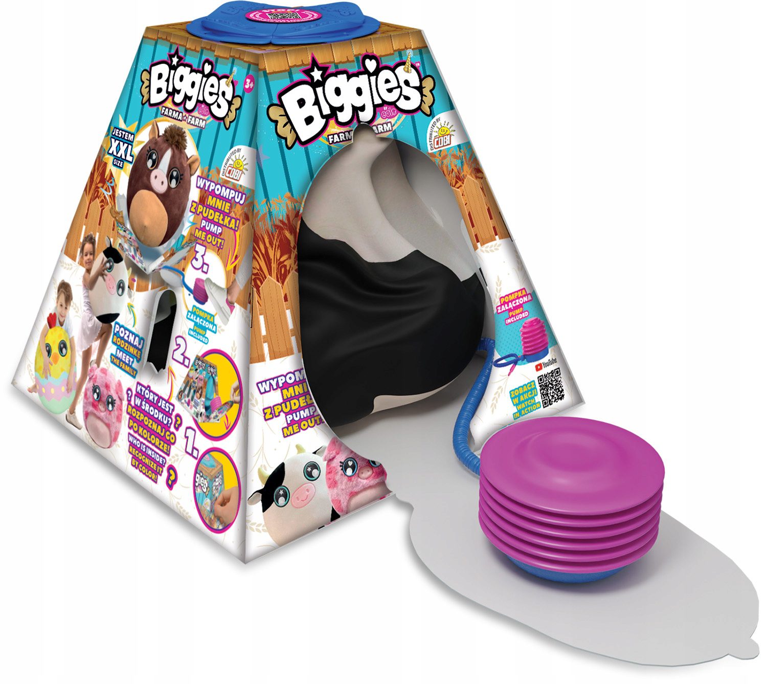 Cobi BIGGIES XXL - Maskotka do Pompowania Farma - KRÓWKA - obrazek 5