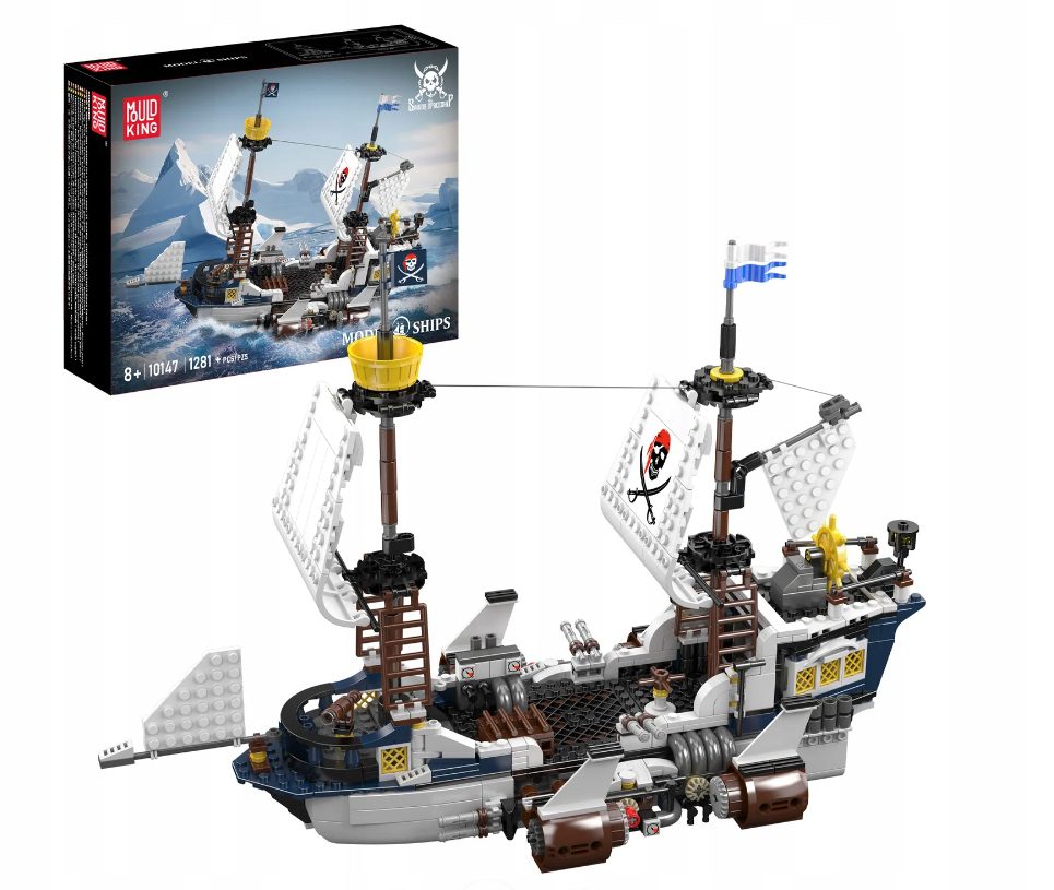 Mould King 10147 – Podniebny Statek Piracki od bogu wraz z kartonem