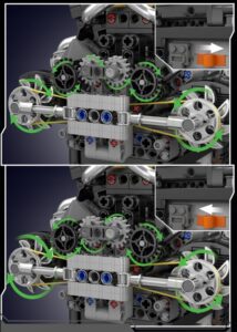 Mould King 10207 Silnik V12