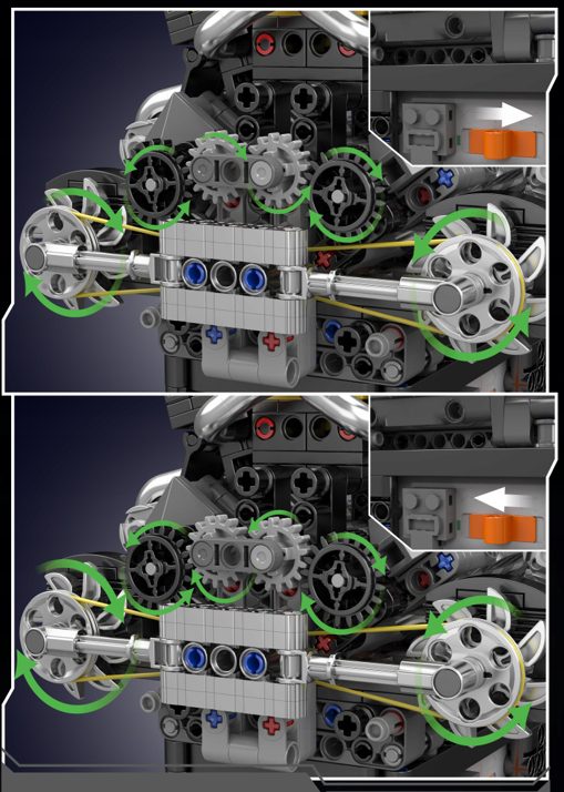 Mould King 10207 Engine Klocki konstrukcyjne 761 el. Silnik V12 - obrazek 3