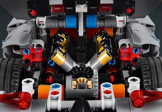 LEGO Technic 42173 Koenigsegg Jesko Absolut Szary Hipersamochód 801 el. - obrazek 12