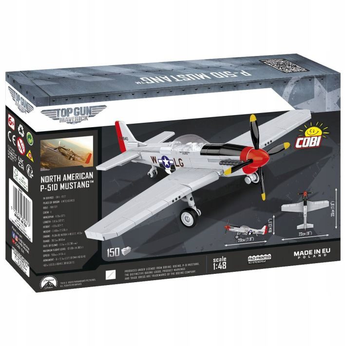 Klocki Cobi 5847 Top Gun Maverick P-51D Mustang 150 el. - obrazek 3