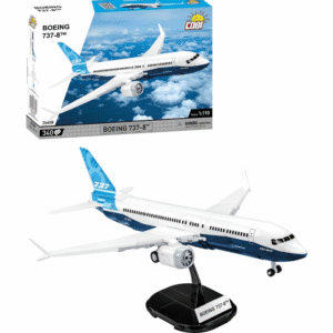 Model samolotu pasażerskiego Boeing 737-8 z klocków Cobi – zestaw 340 elementów