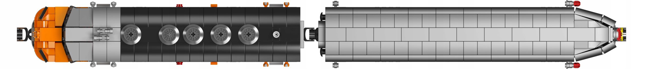 Klocki Mould King 12018s Lokomotywa Spalinowa EMD F7 WP 1751 el. - obrazek 7