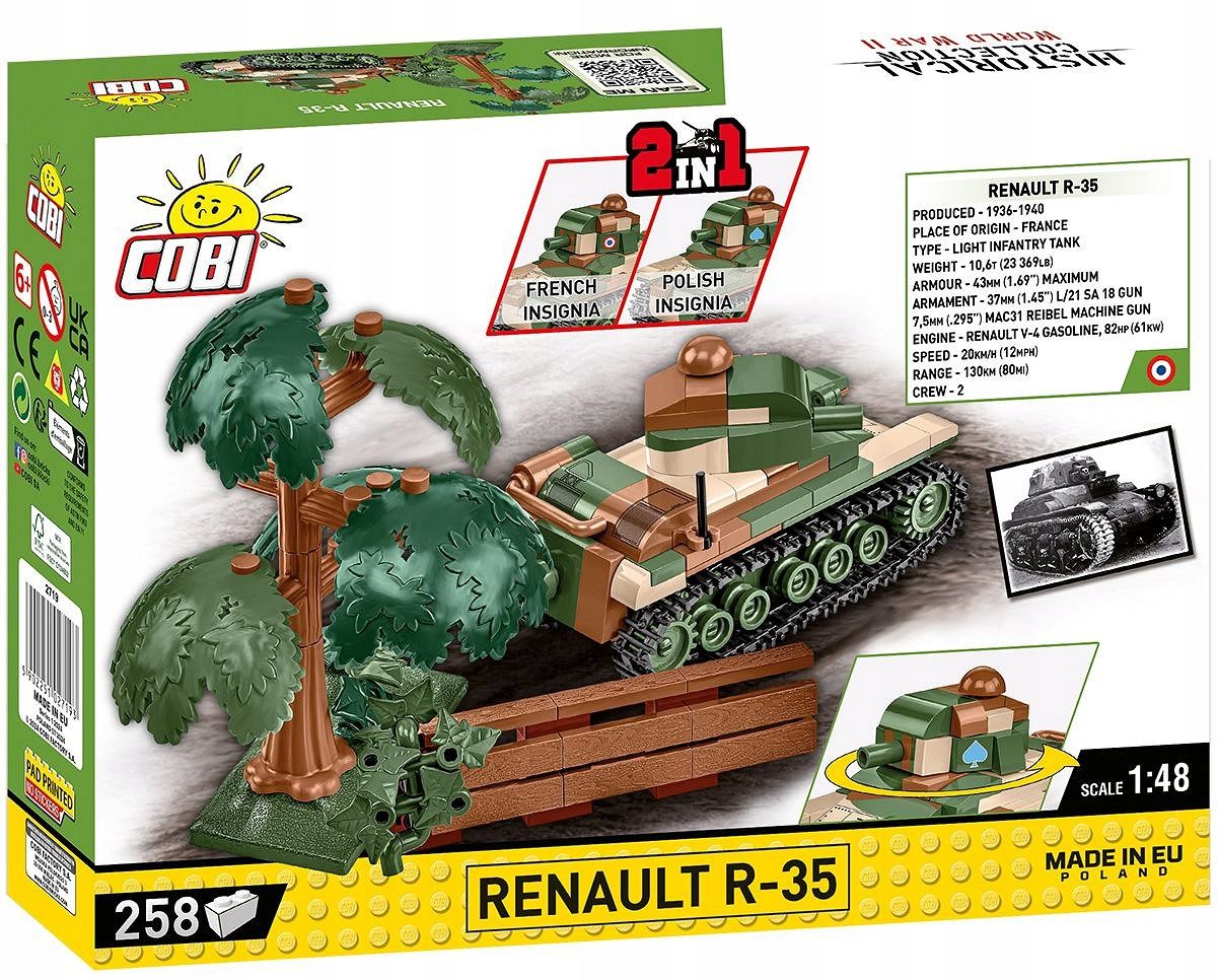 Cobi 2719 Czołg Renault R-35 258 el. - obrazek 3