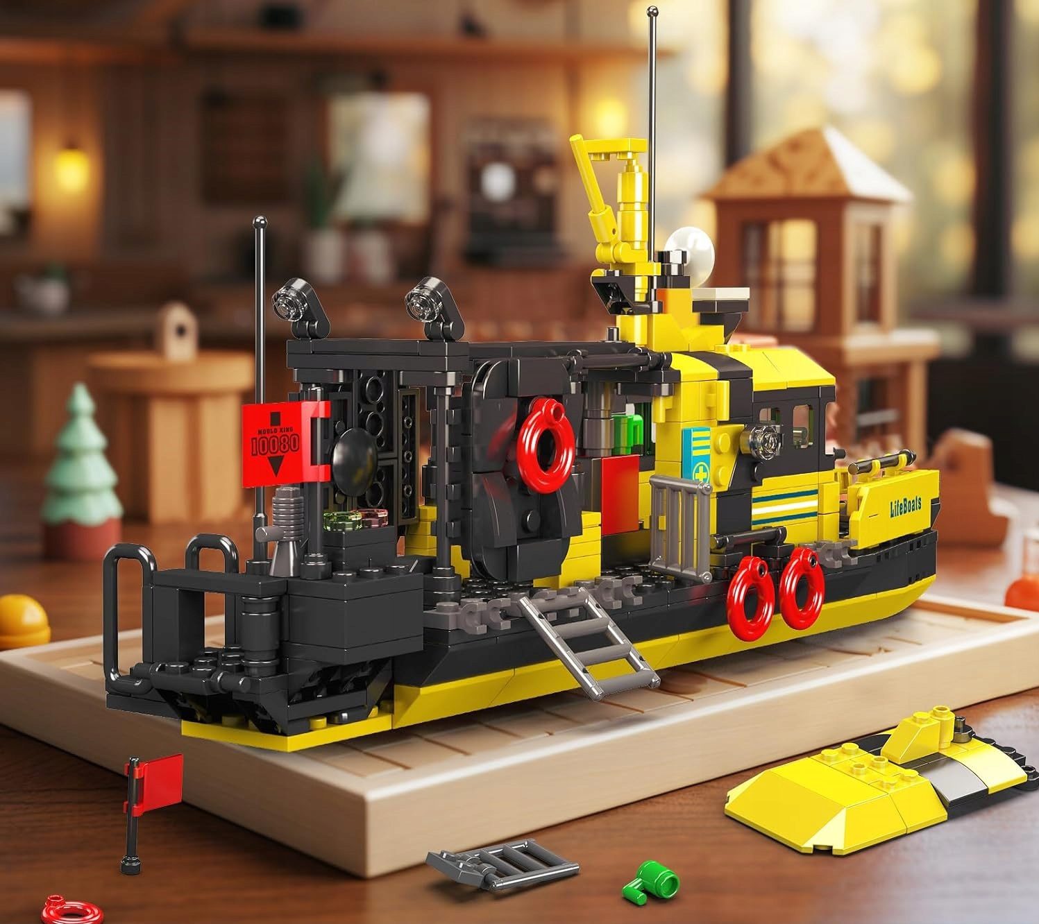 Klocki Mould King 10080 Łódź Ratunkowa 462 el. - obrazek 3