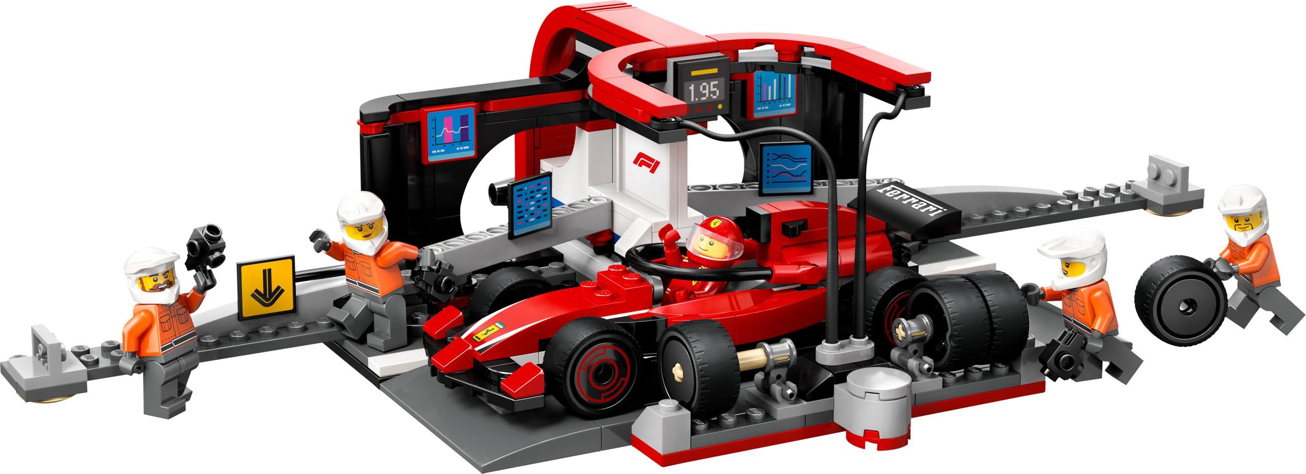 Lego City 60443 F1 Pit Stop i Mechanicy Ferrari 322 el. - obrazek 2