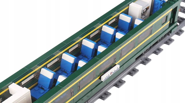 Klocki Mould King 12001 Zdalnie Sterowany Pociąg Kolejka NJ2 Diesel 2086 el. - obrazek 4