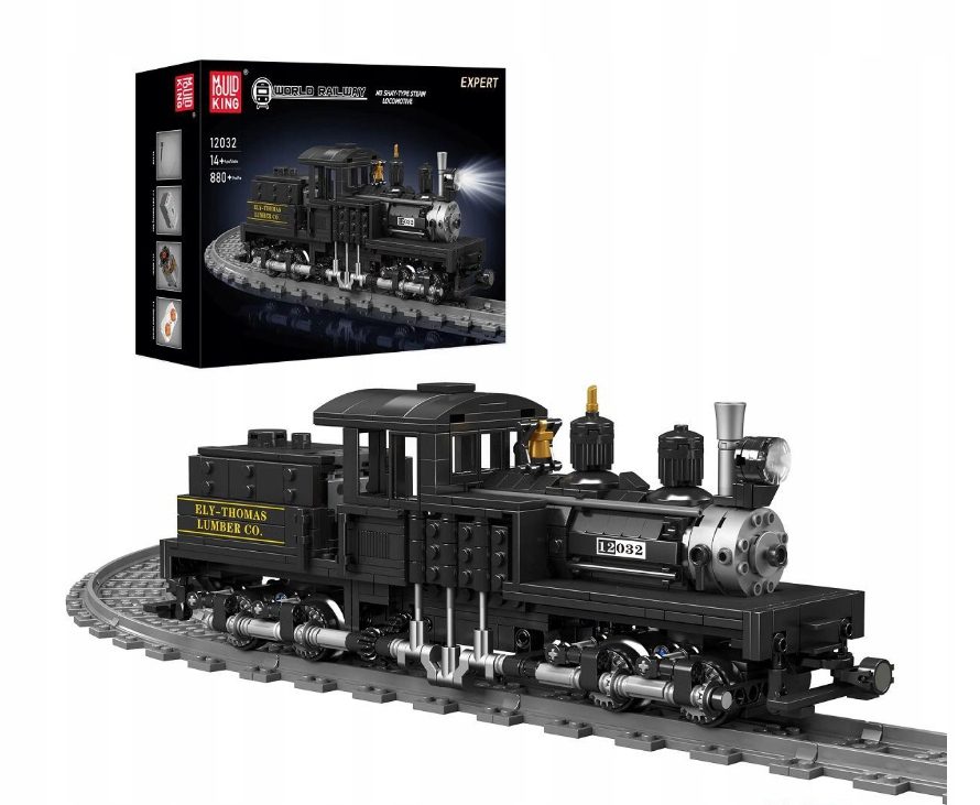 Mould King 12032 Zdalnie Sterowana Lokomotywa Parowa 880 el.