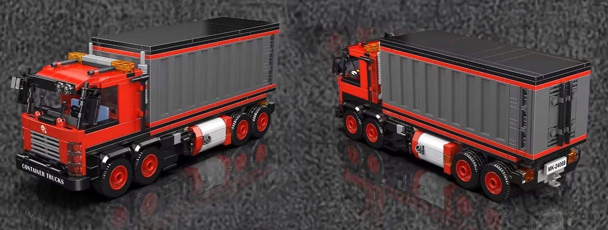 Klocki Mould King 24069 - TIR z naczepą - 630 el. - obrazek 6