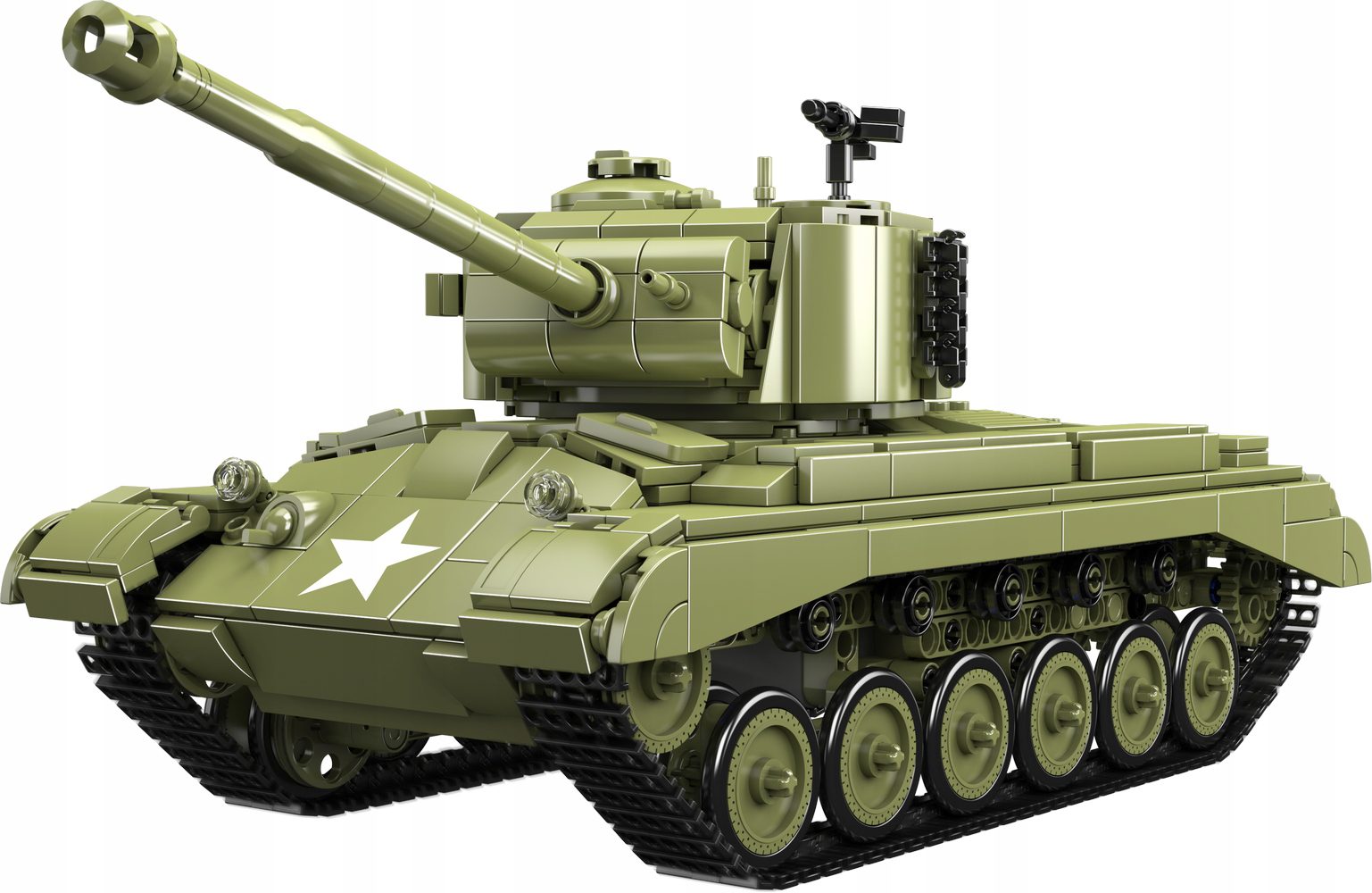 Klocki Mould King 20035 M26 Pershing Zdalnie Sterowany Czołg 1054 el. - obrazek 3