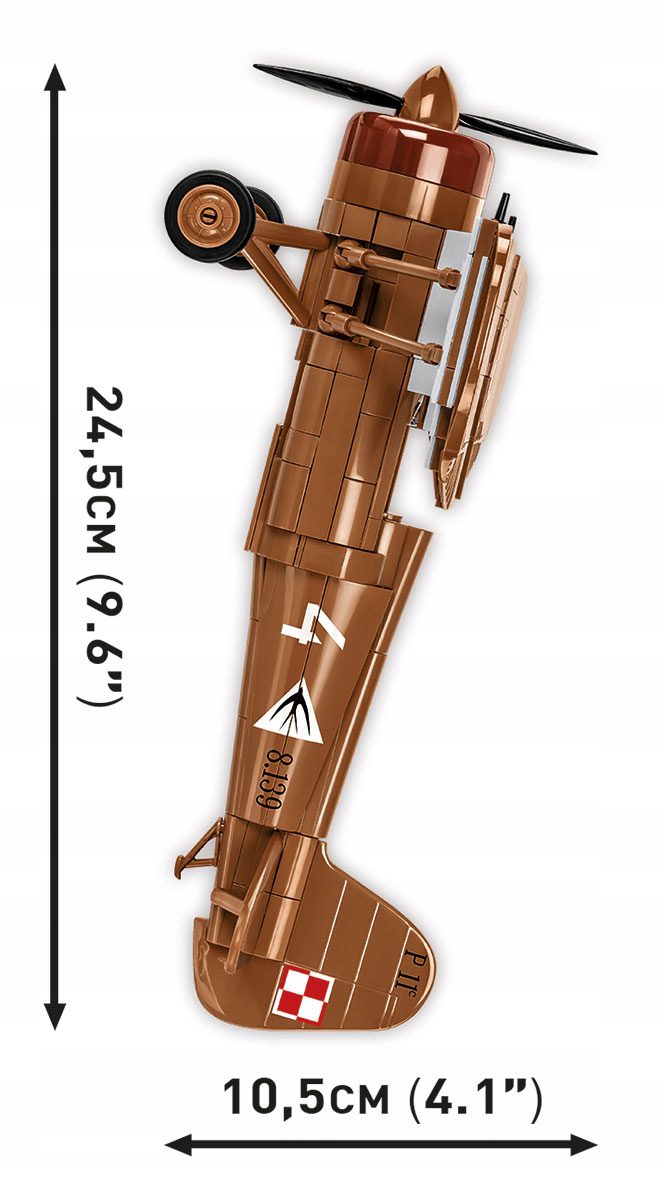 Klocki Cobi 5742 Polski Samolot Myśliwski PZL P.11c 320 el. - obrazek 8